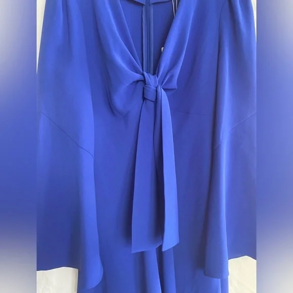 Diane von Furstenberg Tie Front Mini Crepe Dress Size 10 NEW - Picture 8 of 16